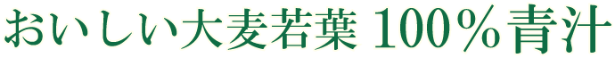 おいしい大麦若葉100%青汁