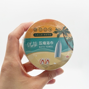 圧縮バスタオル